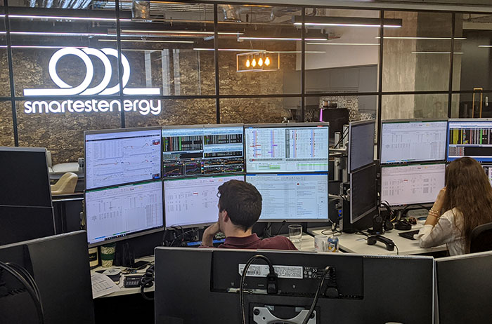 A trading desk at SmartestEnergy (U.K.)